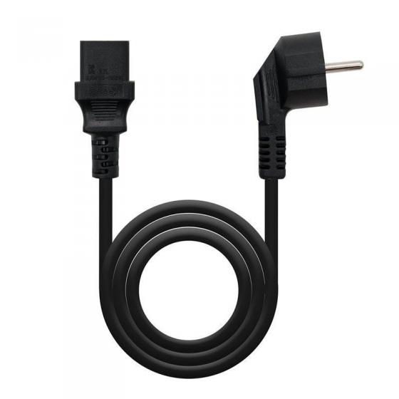 Cable Alimentación CPU Nanocable 10.22.0110 Schuko Macho - C13 Hembra 10m Negro