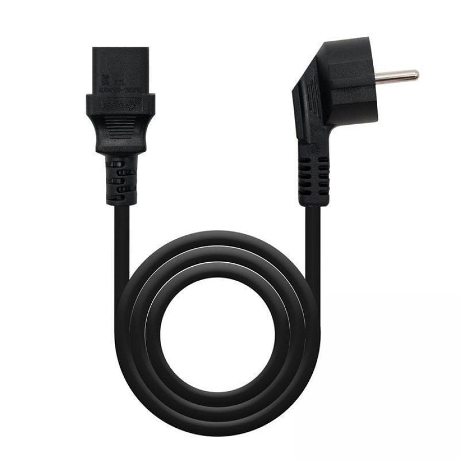 Cable Alimentación CPU Nanocable 10.22.0110/ Schuko Macho - C13 Hembra/ 10m/ Negro