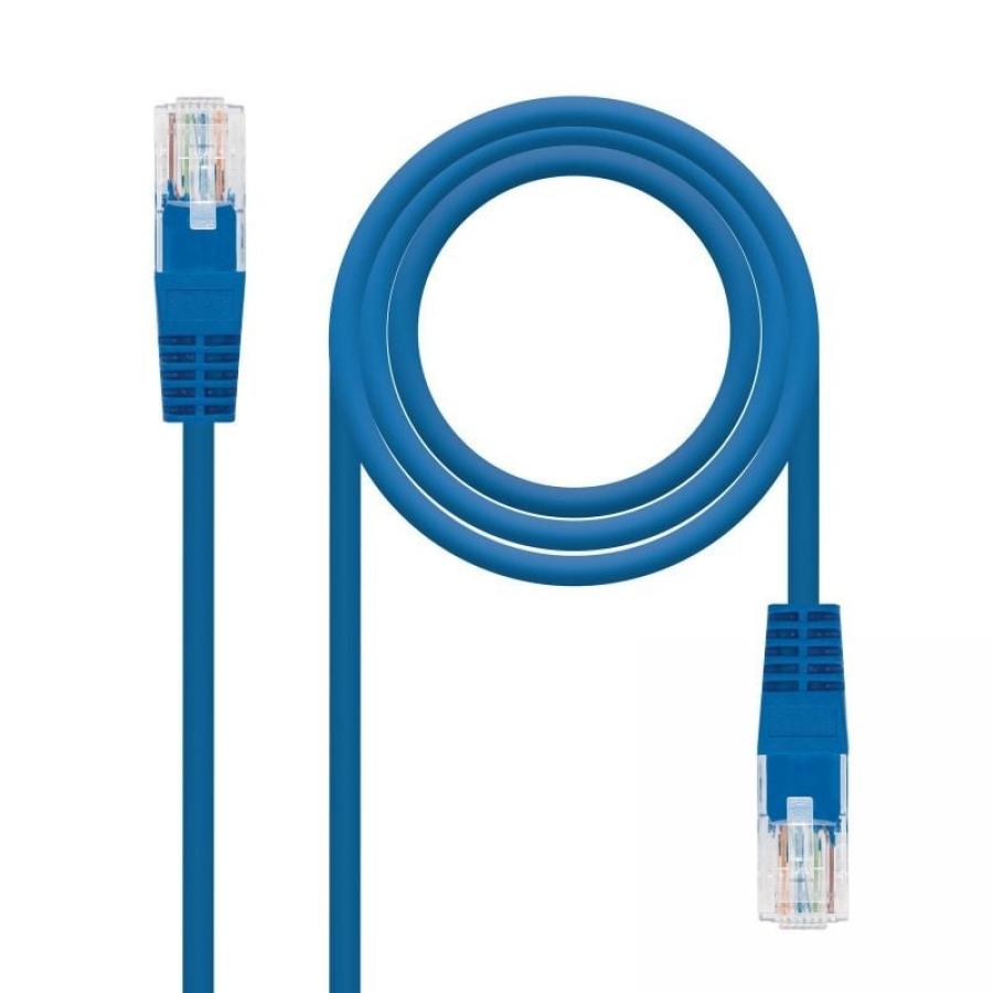 Cable de Red RJ45 UTP Nanocable 10.20.103-BL Cat.5e/ 3m/ Azul