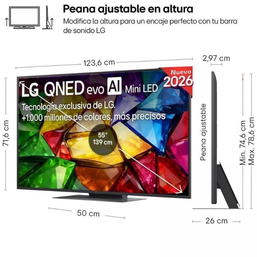 Televisor LG Mini RGB evo AI MRGB86 55MRGB86B6A 55'/ Ultra HD 4K/ Smart TV/ WiFi