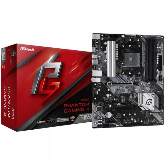 Placa Base Asrock B550 Phantom Gaming 4/ DDR4/ PCIe 4.0/ Socket AM4