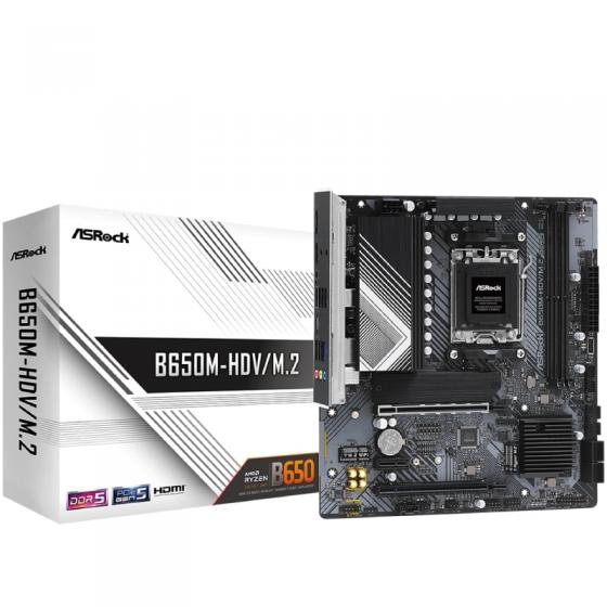 Placa Base Asrock B650M-HDV/M.2/ DDR5/ PCIe 5.0/ Socket AM5/ Micro ATX
