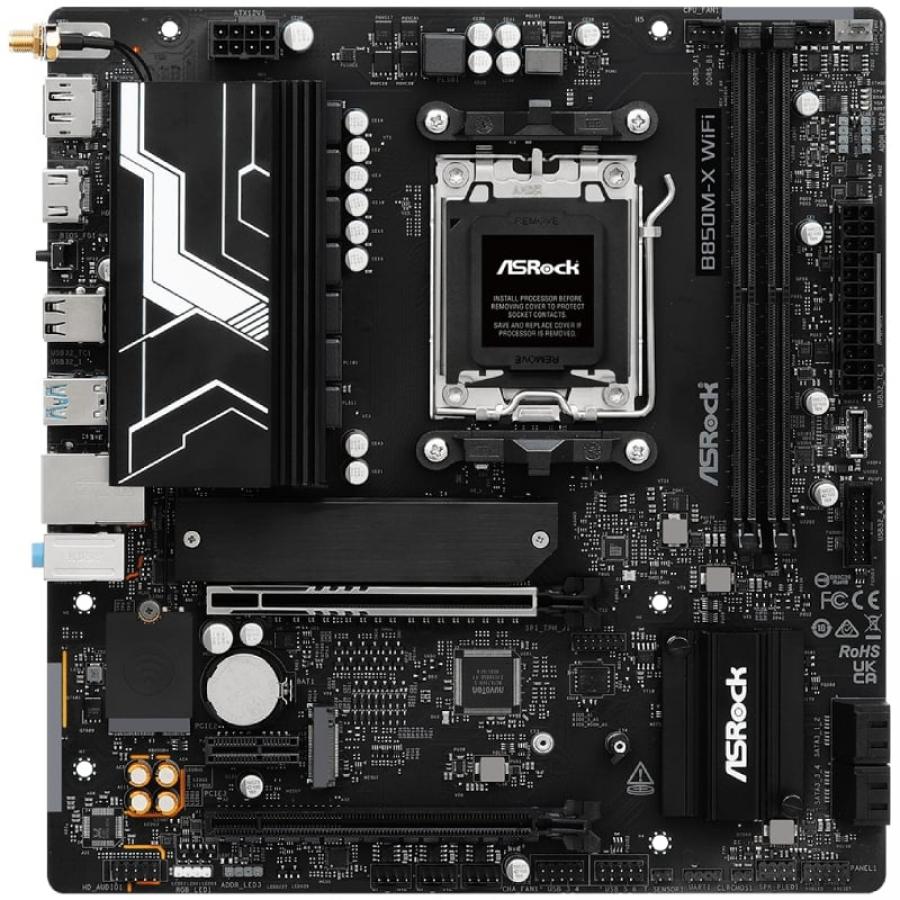 Placa Base Asrock B850M-X WiFi R2.0/ DDR5/ PCIe 5.0/ Socket AM5/ Micro ATX