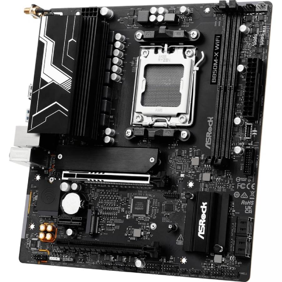 Placa Base Asrock B850M-X WiFi R2.0/ DDR5/ PCIe 5.0/ Socket AM5/ Micro ATX