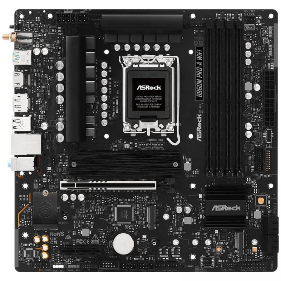 Placa Base Asrock B860M PRO-A WIFI Socket 1851/ DDR5/ PCIe 5.0/ Micro ATX