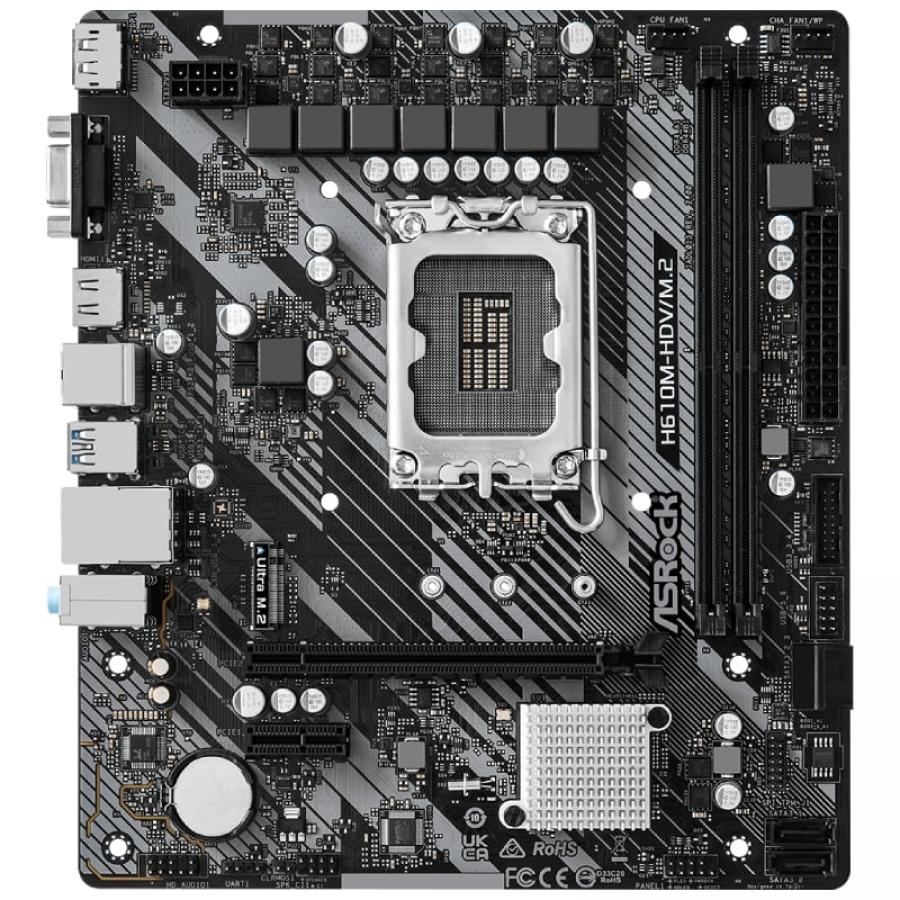 Placa Base Asrock H610M-HDV M2 R2 Socket 1700/ DDR4/ PCIe 4.0/ Micro ATX