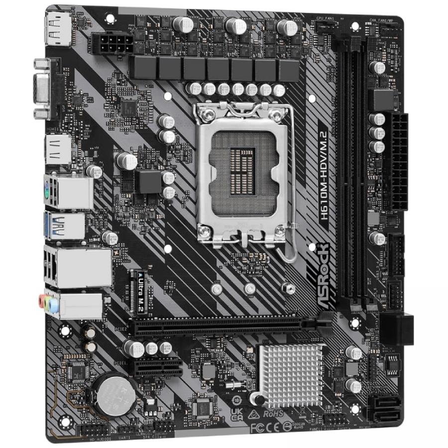 Placa Base Asrock H610M-HDV M2 R2 Socket 1700/ DDR4/ PCIe 4.0/ Micro ATX