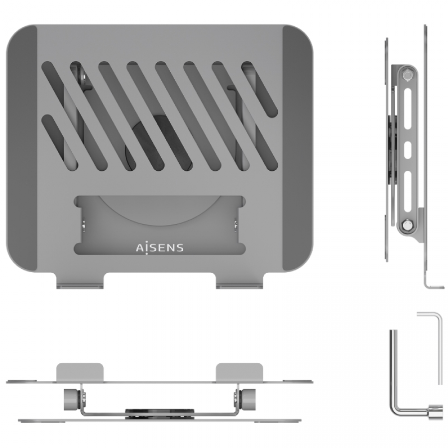 Soporte de Sobremesa Aisens LP5SXL-487 para Portátil de 10-17'/ hasta 3kg