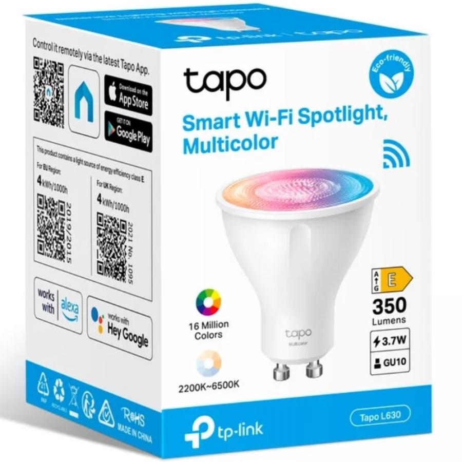 Bombilla Inteligente TP-Link Tapo L630/ Casquillo GU10 / 3.7W/ 350 Lúmenes/ 2200 - 6500K