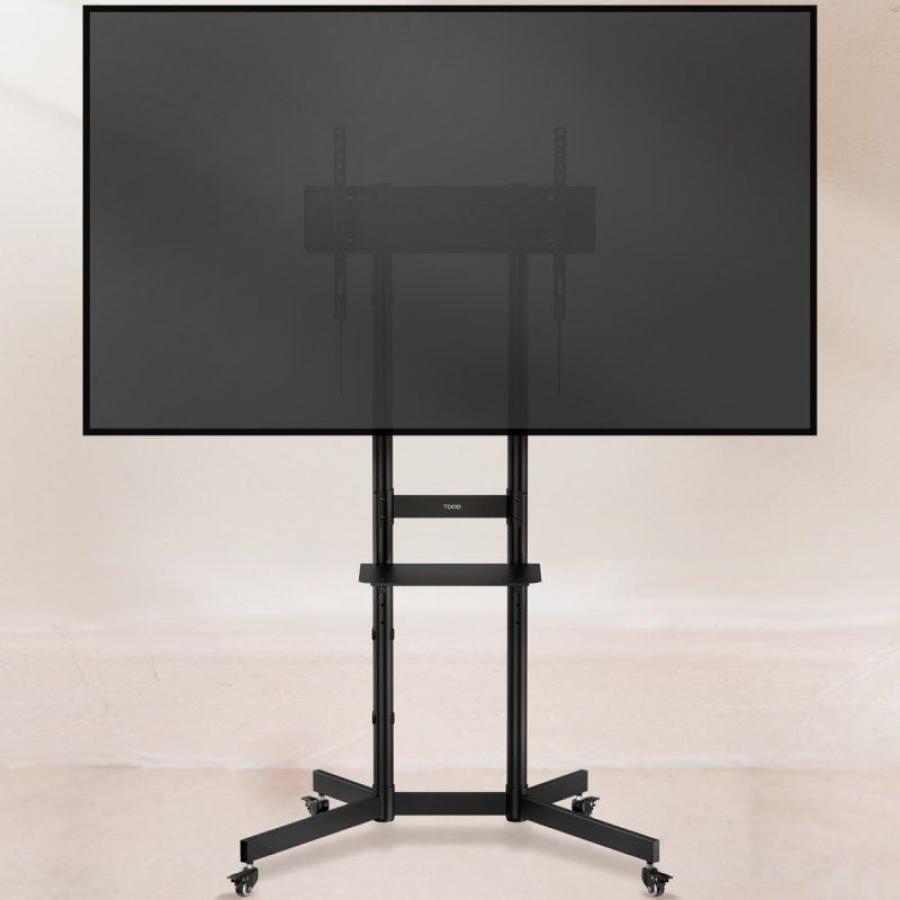 Soporte de Suelo Inclinable con Ruedas TooQ KEFRÉN FS1150M-B para TV de 37-70'/ hasta 70kg