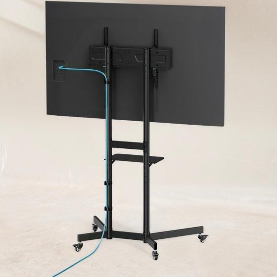 Soporte de Suelo Inclinable con Ruedas TooQ KEFRÉN FS1150M-B para TV de 37-70'/ hasta 70kg