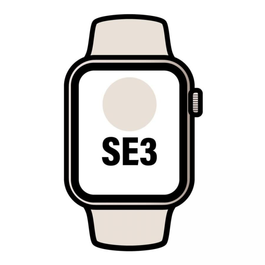Apple Watch SE3/ GPS/ Cellular/ 44mm/ Caja de Aluminio Blanco Estrella/ Correa Deportiva Arena M/L