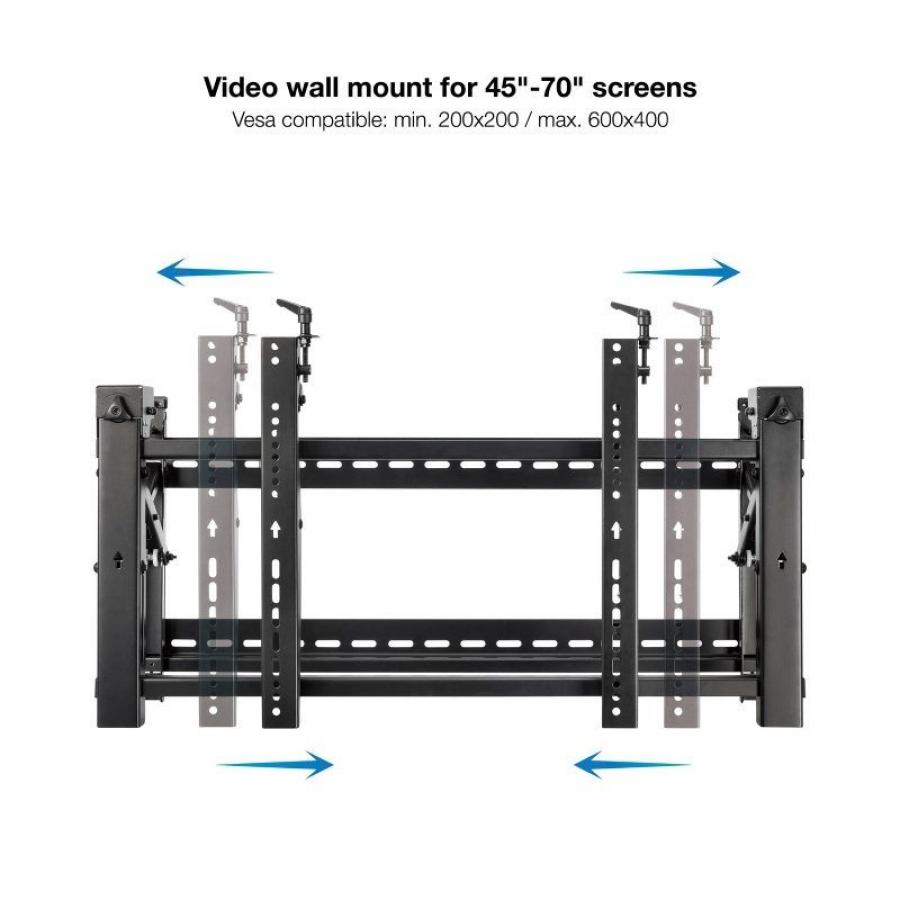Soporte de Pared para Videowall Inclinable Tooq TQVW4570T para TV de 45-70'/ hasta 70kg