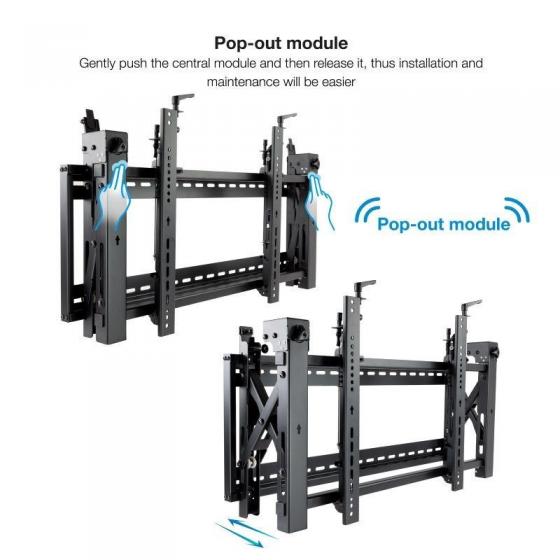 Soporte de Pared para Videowall Inclinable Tooq TQVW4570T para TV de 45-70'/ hasta 70kg
