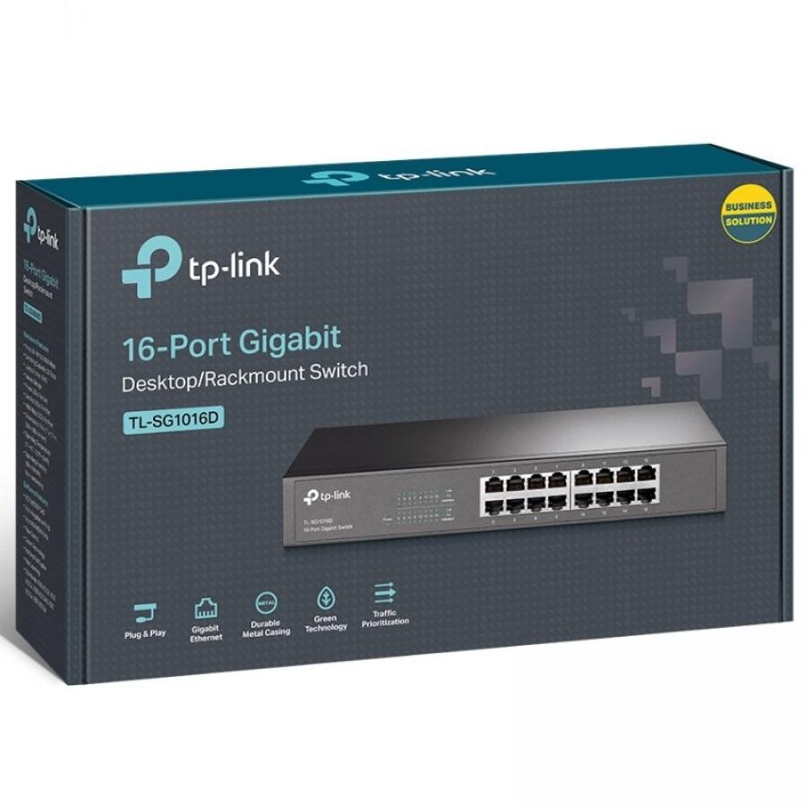 Switch TP-Link TL-SG1016D V2 16 Puertos/ RJ-45 10/100/1000