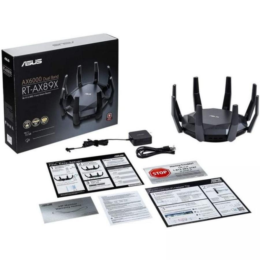 Router Inalámbrico Asus RT-AX89X/ WiFi 6/ 6000Mbps/ 2.4GHz 5GHz/ 8 Antenas/ WiFi 802.11ax/ac/n/a/ - n/b/g