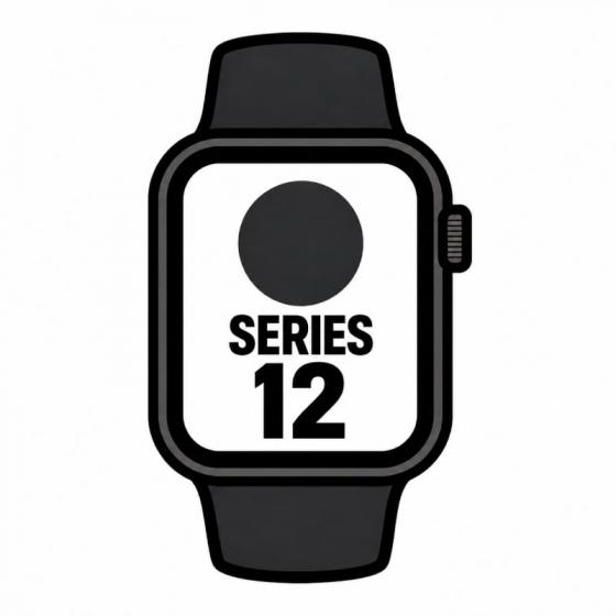 Apple Watch Series 12/ GPS/ Cellular/ 42mm/ Negro/ Correa Deportiva Negra (S/M)