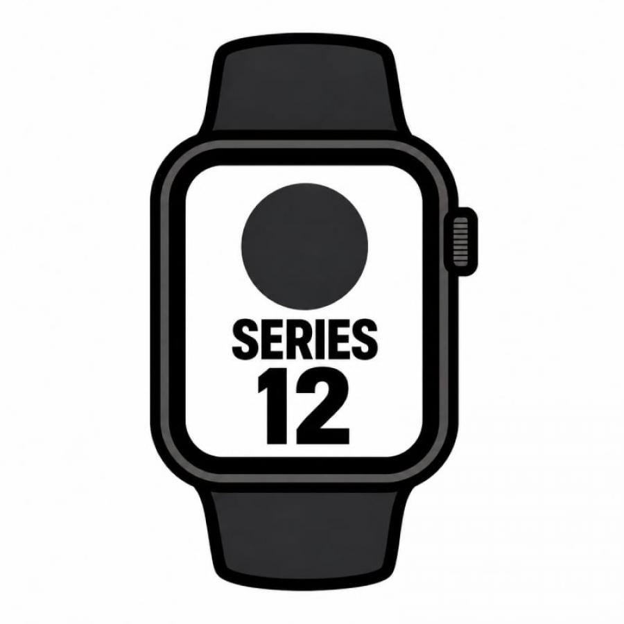 Apple Watch Series 12/ GPS/ Cellular/ 42mm/ Negro/ Correa Deportiva Negra (S/M)