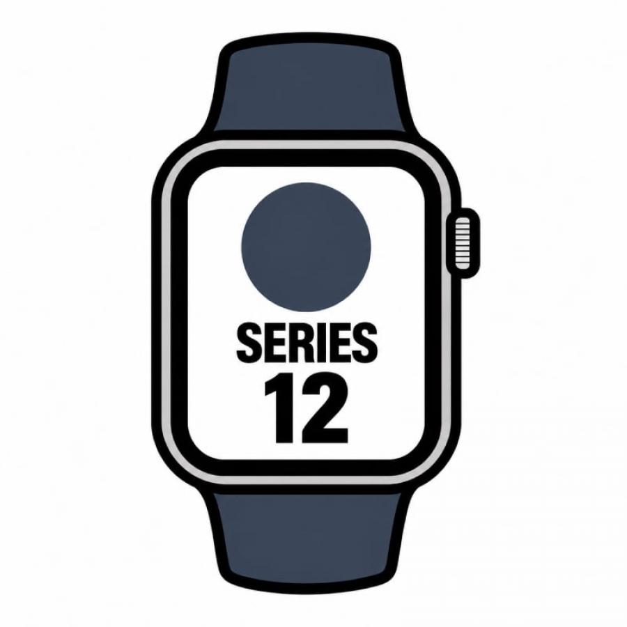 Apple Watch Series 12/ GPS/ Cellular/ 46mm/ Gris Espacial/ Correa Deportiva Azul Marino (M/L)