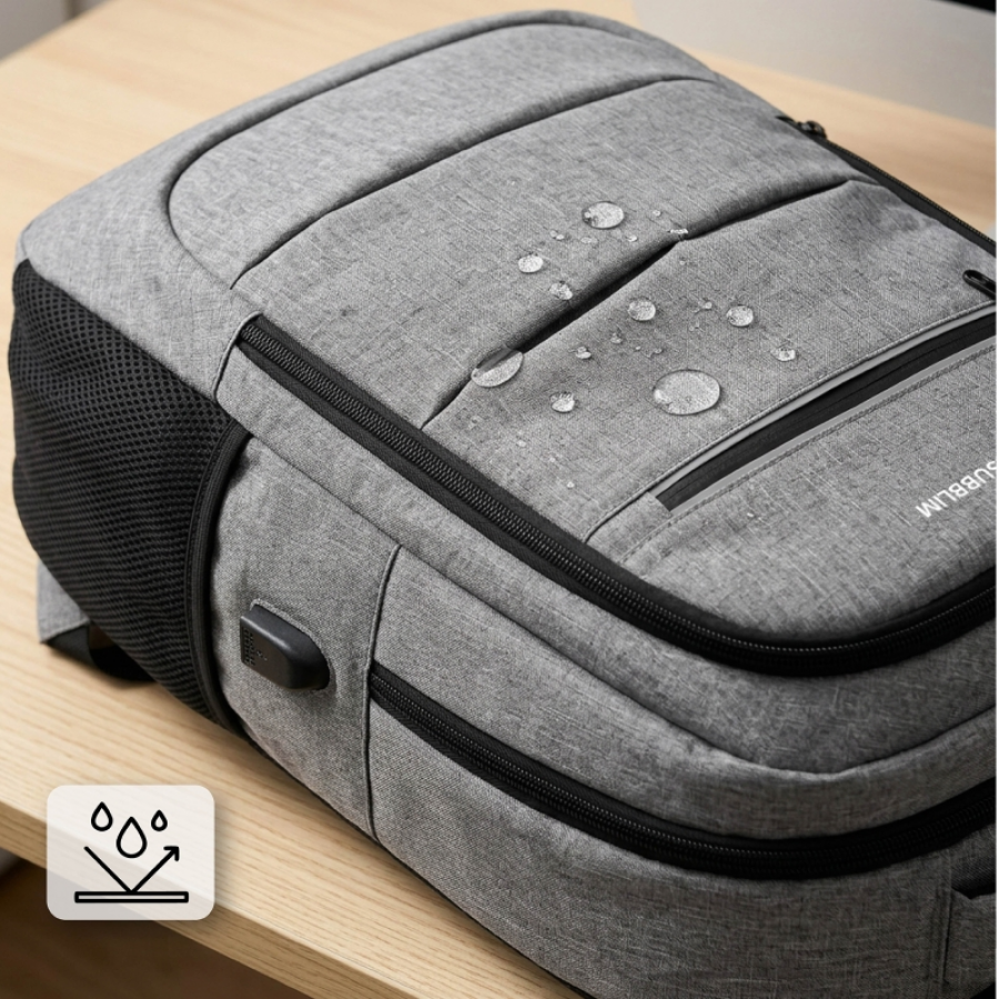 Mochila Subblim City Plus Backpack para Portátiles hasta 16'/ Puerto USB/ Gris