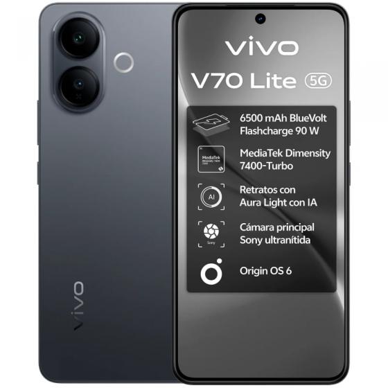 Smartphone Vivo V70 Lite 6GB/ 128GB/ 6.77'/ 5G/ Negro