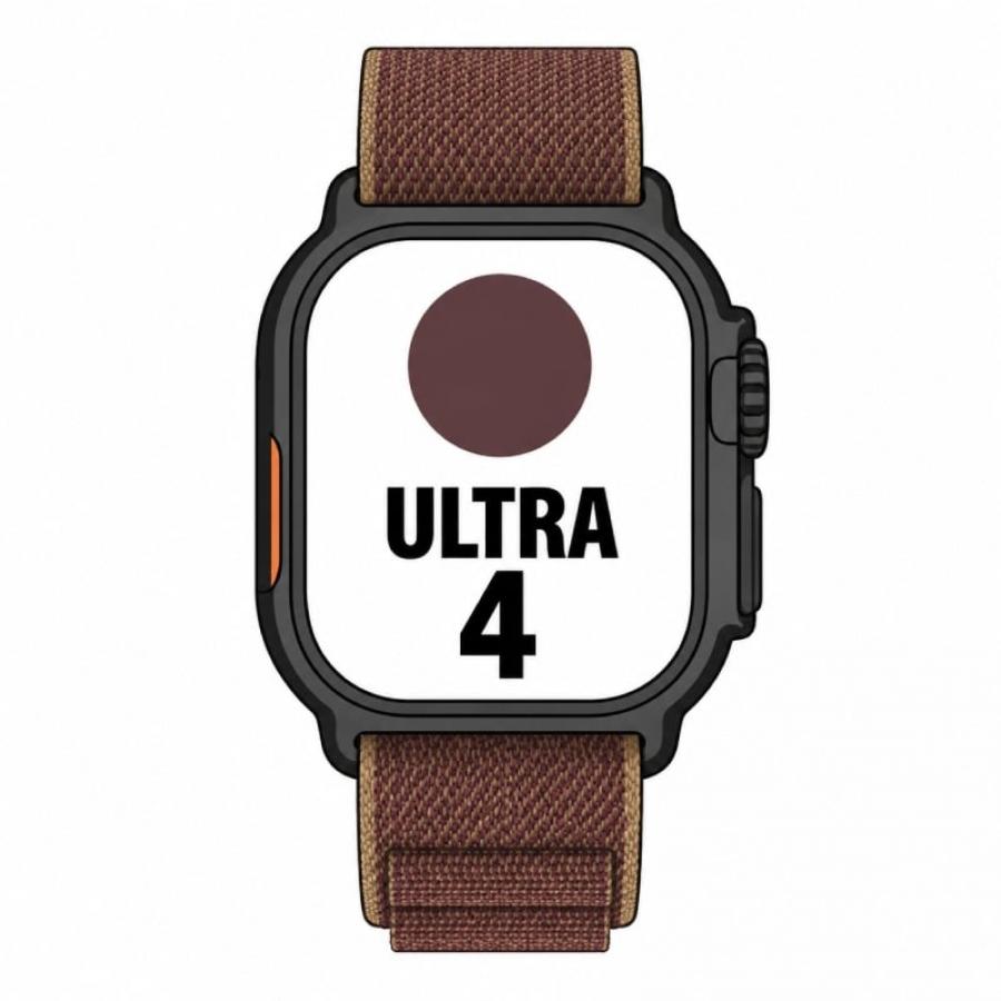 Apple Watch Ultra 4/ GPS/ 49mm/ Caja de Titanio Negro/ Correa Loop Alpine Burdeos M