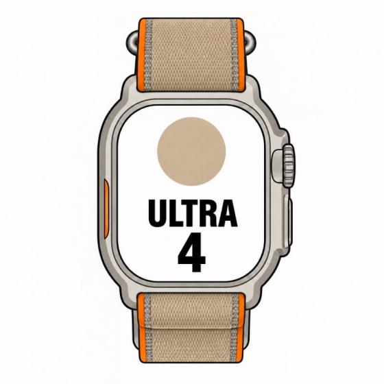 Apple Watch Ultra 4/ GPS/ 49mm/ Caja de Titanio Natural/ Correa Loop Trail Arena M/L