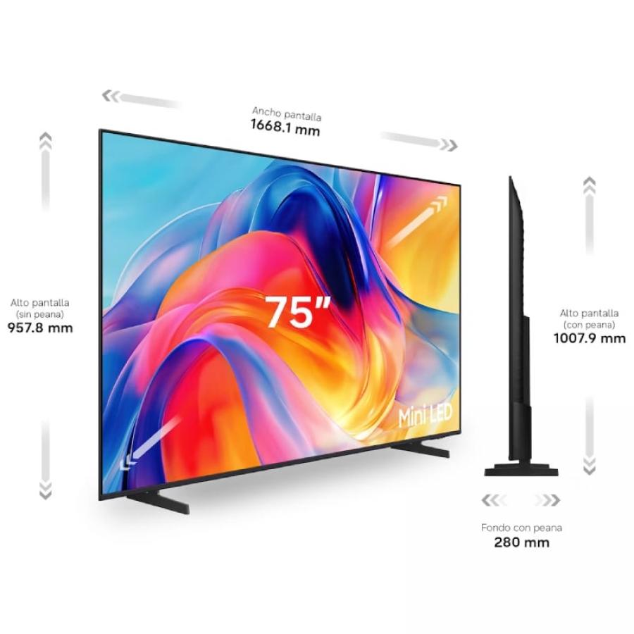 Televisor Samsung Mini LED M73H 75'/ Ultra HD 4K/ Smart TV/ WiFi