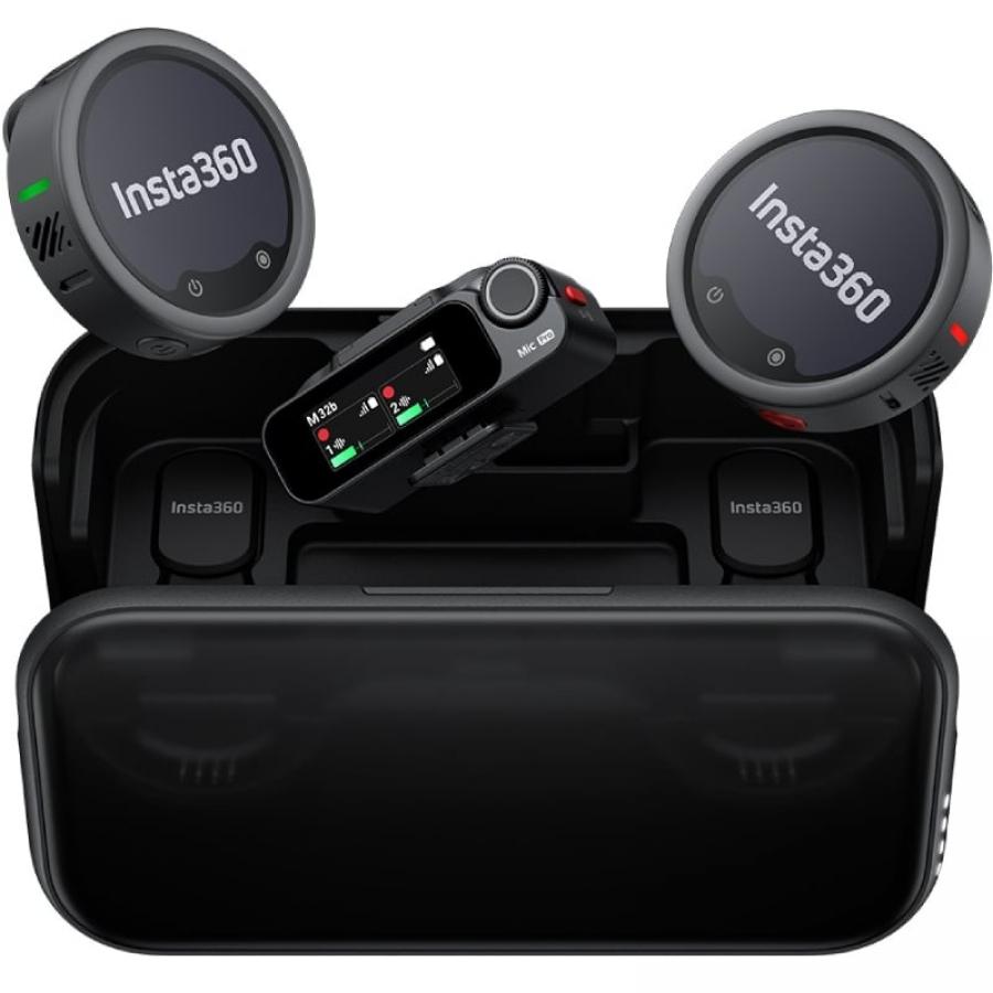 Micrófono Inalámbrico con Clip Insta360 Mic Pro (2 TX + 1 RX)/ USB Tipo-C/ Incluye Receptor/ 2 unidades