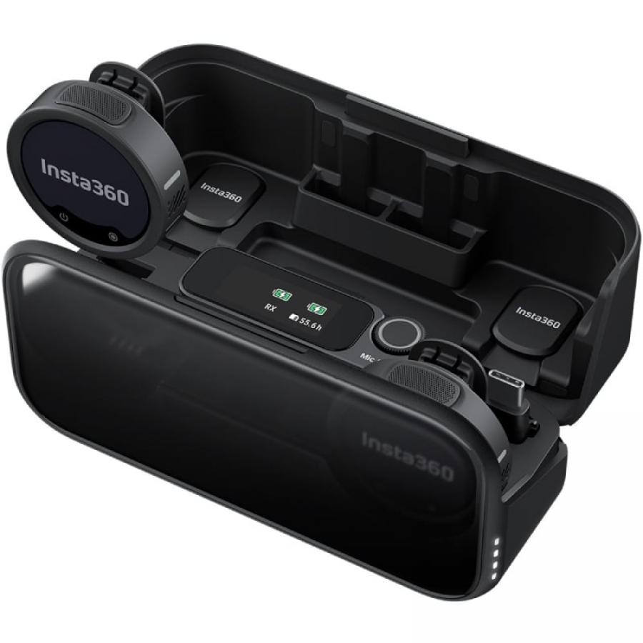 Micrófono Inalámbrico con Clip Insta360 Mic Pro (2 TX + 1 RX)/ USB Tipo-C/ Incluye Receptor/ 2 unidades