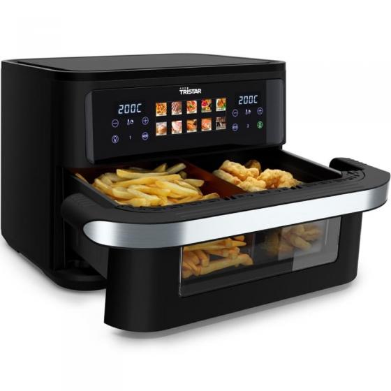 Freidora por Aire Airfryer / Sin Aceite Tristar FR-9078 Dualzone Flex/ 2800W/ Capacidad 10L