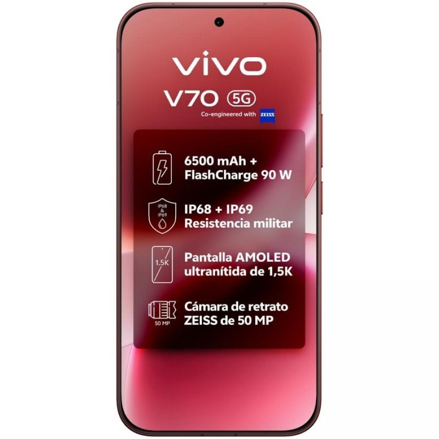 Smartphone Vivo V70 8GB/ 256GB/ 6.59'/ 5G/ Marrón