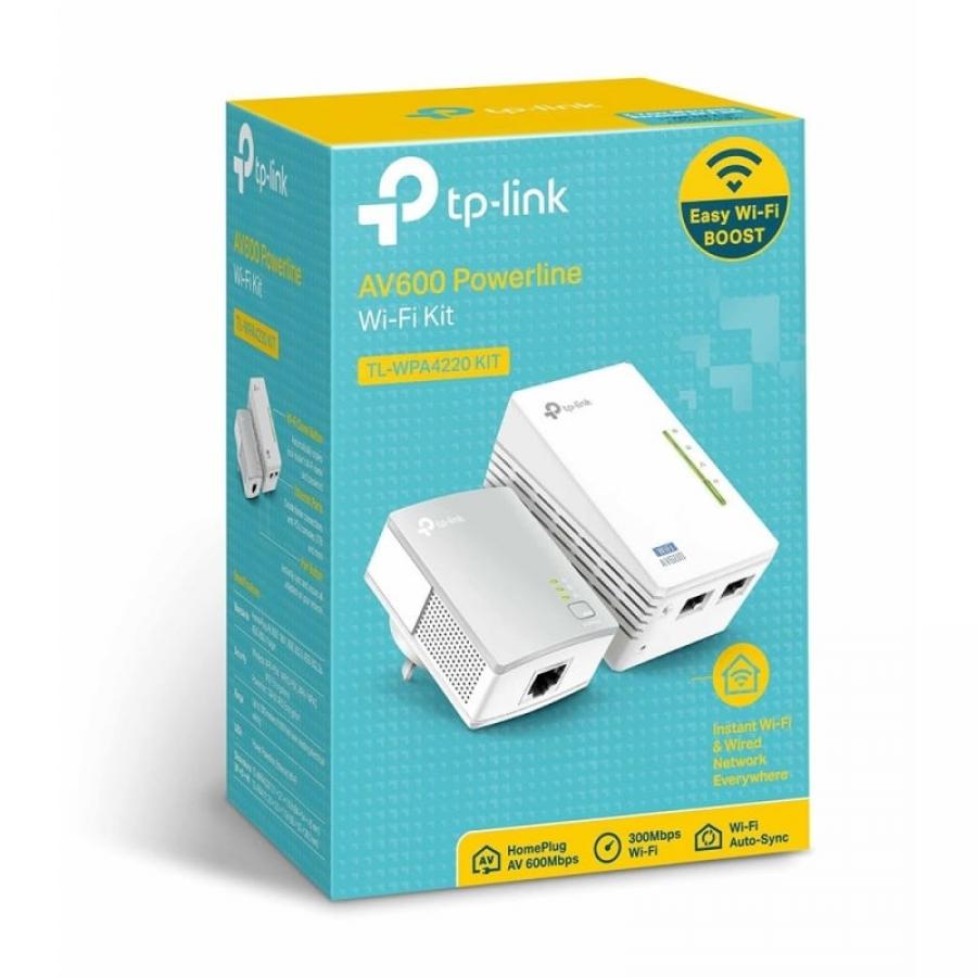 Adaptador Powerline TP-Link TL-WPA4220KIT 300Mbps/ Alcance 300m/ Pack de 2