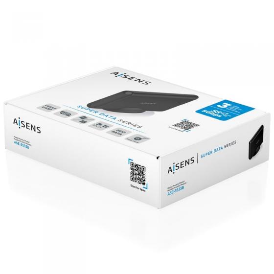 Caja Externa para Disco Duro de 3.5' Aisens ASE-3533B/ USB 3.1