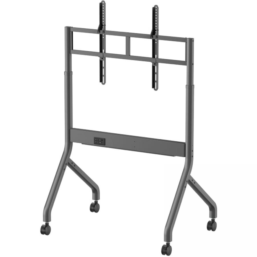 Soporte de Suelo Motorizado/ Inclinable/ Giratorio con Ruedas y Manivela Aisens FTF90E-467 para TV 55-90'/ hasta 90kg