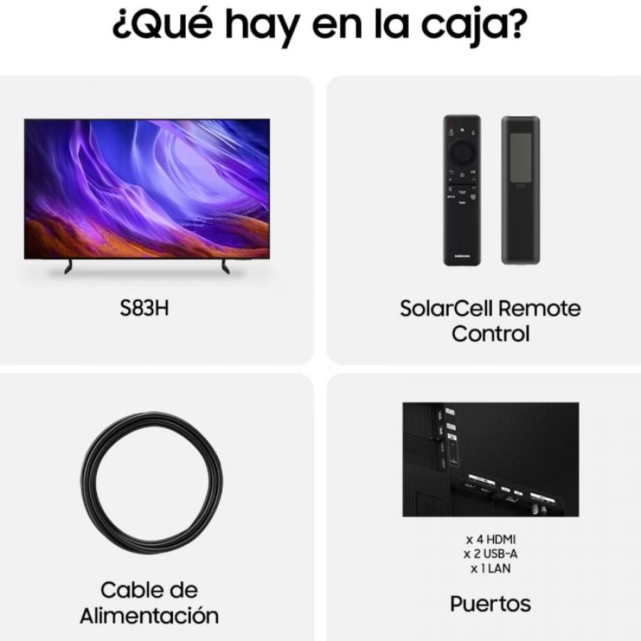 Televisor Samsung OLED S83H TQ55S83HAE 55'/ Ultra HD 4K/ Smart TV/ WiFi