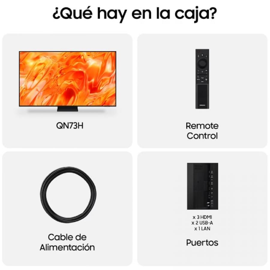 Televisor Samsung Neo QLED TQ65QN73HAU 65'/ Ultra HD 4K/ Smart TV/ WiFi