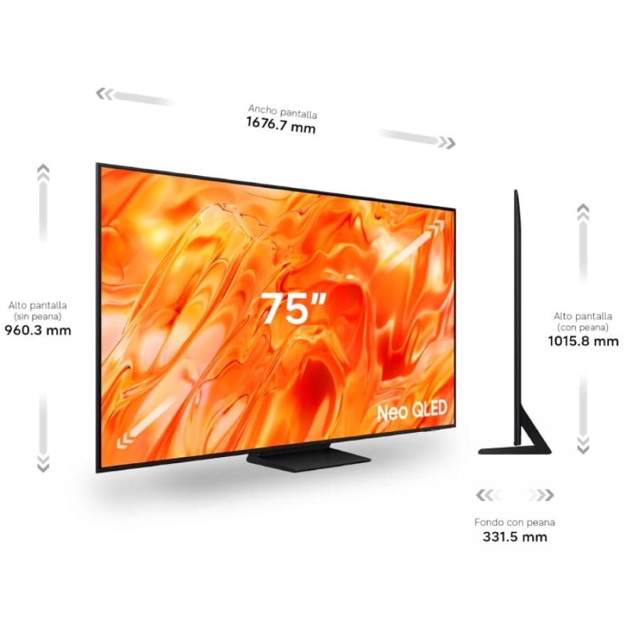 Televisor Samsung Neo QLED TQ75QN73HAU 75'/ Ultra HD 4K/ Smart TV/ WiFi