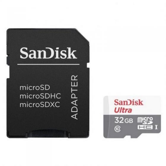 Tarjeta de Memoria SanDisk Ultra 32GB microSD HC con Adaptador Clase 10 100MB/s