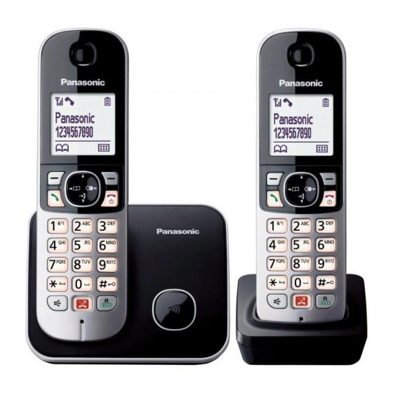 Teléfono Inalámbrico Panasonic KX-TG6852 Pack DUO Negro