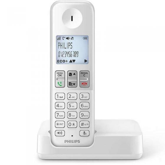 Teléfono Inalámbrico Philips D2501W/34 Blanco