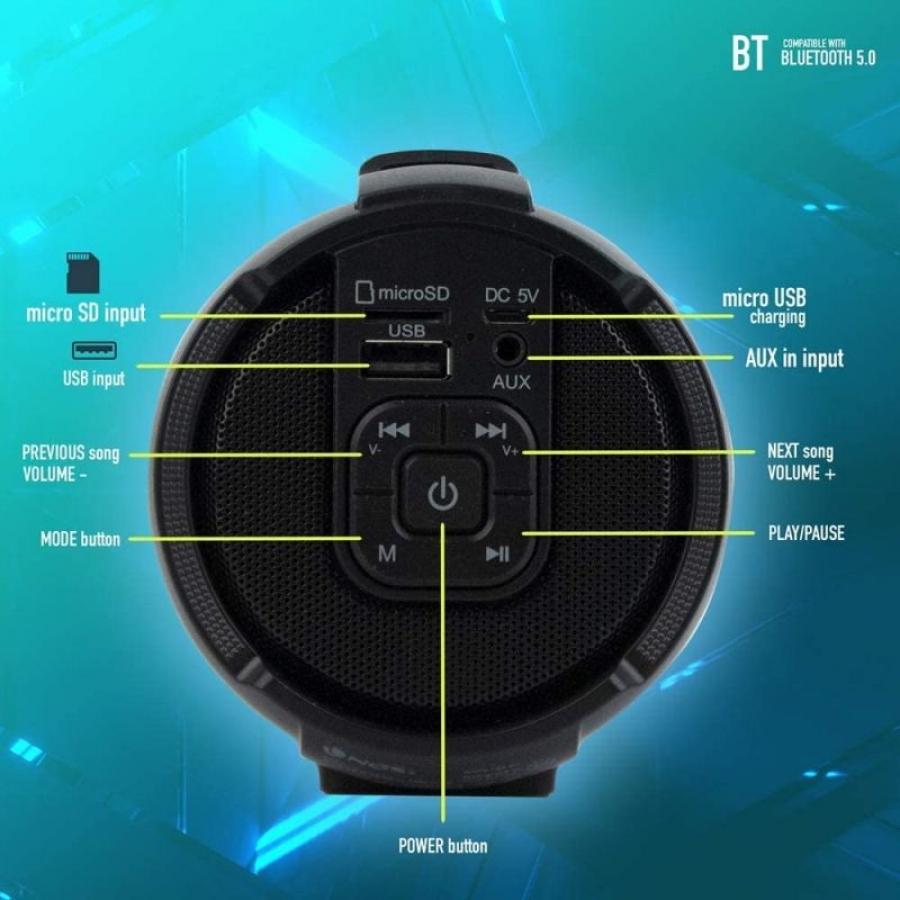 Altavoz con Bluetooth NGS Roller Tempo Mini/ 15W/ 1.0/ Azul - Imagen 3