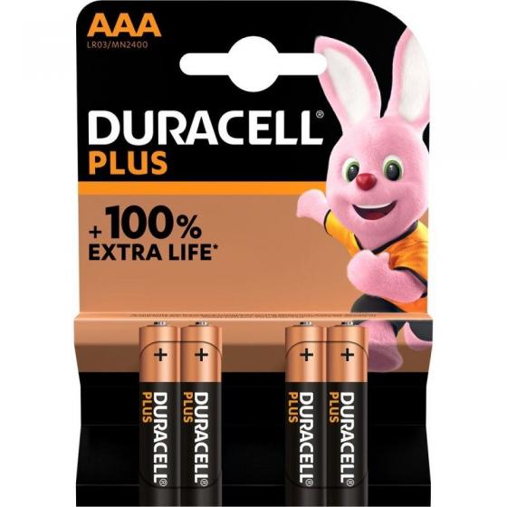 Pack de 4 Pilas AAA Duracell Plus MN2400/ 1.5V/ Alcalinas - Imagen 1