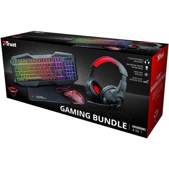 Pack Gaming Trust Gaming GXT 1180RW Teclado GXT 830-RW + Ratón GXT 105 + Auriculares + Alfombrilla