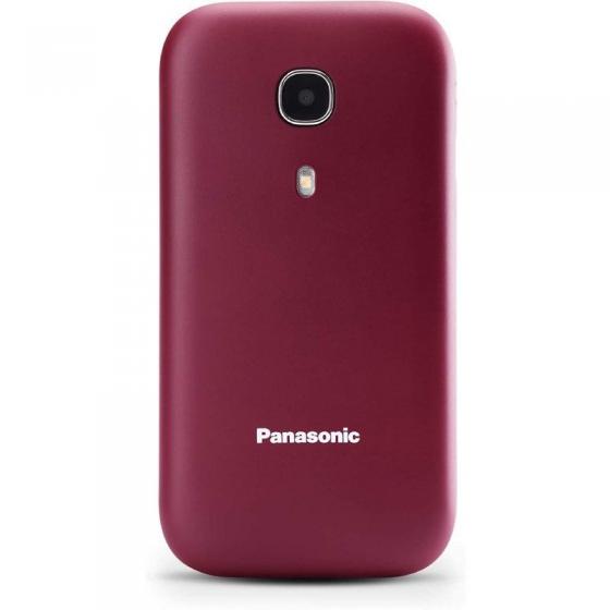 Teléfono Móvil Panasonic KX-TU400EXR para Personas Mayores/ Rojo Granate - Imagen 1