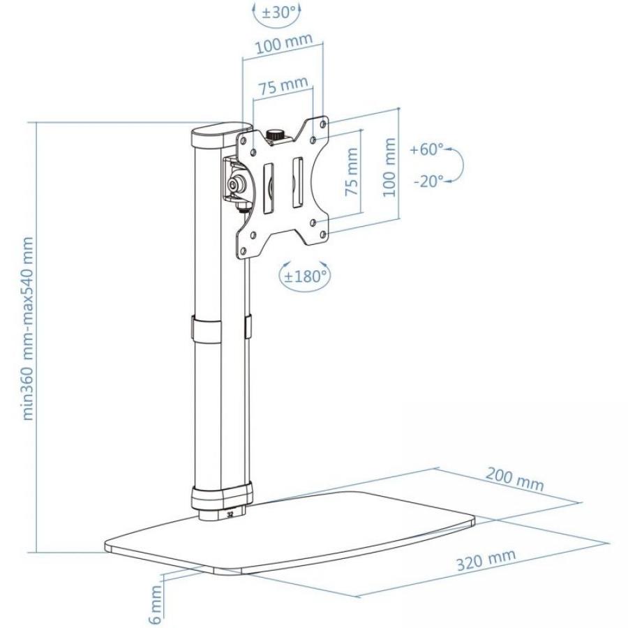 Soporte para Monitor TooQ DB1127TN-B/ hasta 6kg - Imagen 5