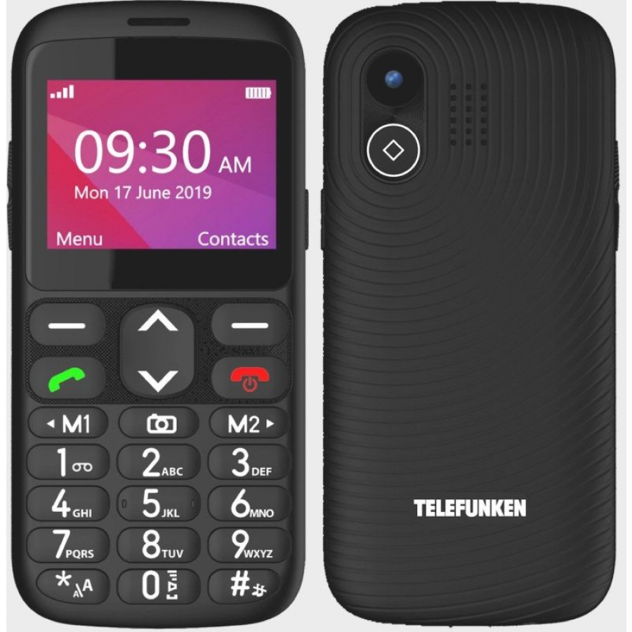 Teléfono Móvil Telefunken S520 para Personas Mayores/ Negro - Imagen 1