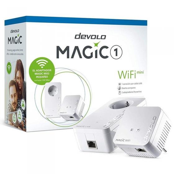 Adaptador Powerline Devolo Magic 1 WiFi Mini/ 1200Mbps/ Alcance 400m/ Pack de 2 - Imagen 1