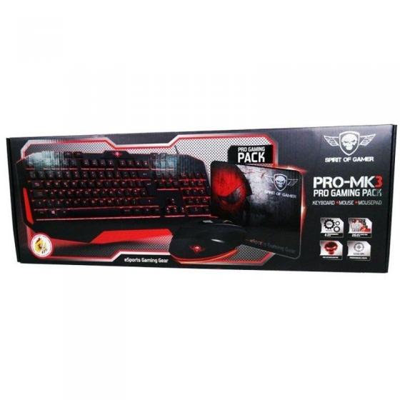 Pack Gaming Spirit of Gamer PRO-MK3 Teclado PRO-K3 + Ratón PRO-M3 + Alfombrilla