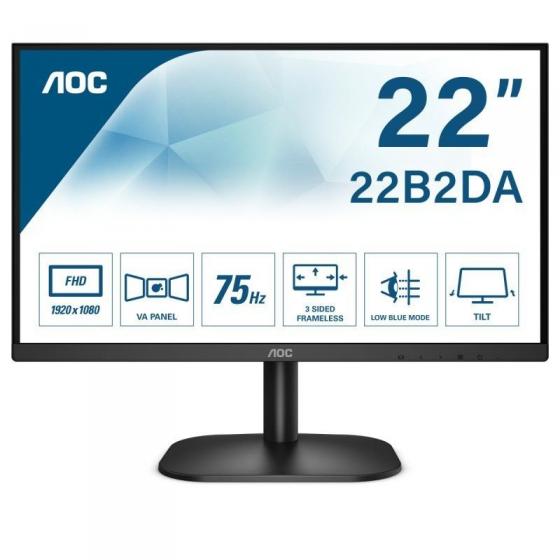 Monitor AOC 22B2DA 21.5'/ Full HD/ Multimedia/ Negro - Imagen 4